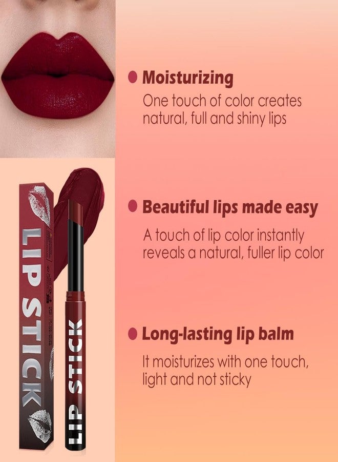 QIDSTERS Matte Lipstick Crayon for Women, Cherry Red Lip Stick Pencil 24 Hour Long Lasting Waterproof, Non-Drying Hydrating Formula Lip Gloss Makeup, Vegan & Cruelty-Free, 07 - Image 4